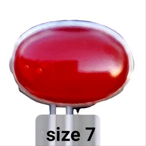 Jewelry Carnelian red Vintage sterling silver ring size 7 fine jewelry